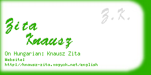 zita knausz business card